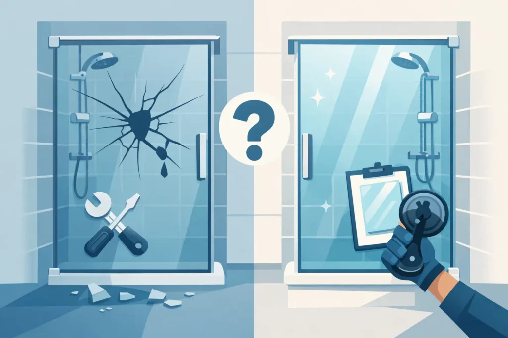 Shower Door Glass Repair: Fix or Replace?